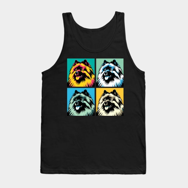 Keeshond Pop Art - Dog Lovers Tank Top by PawPopArt